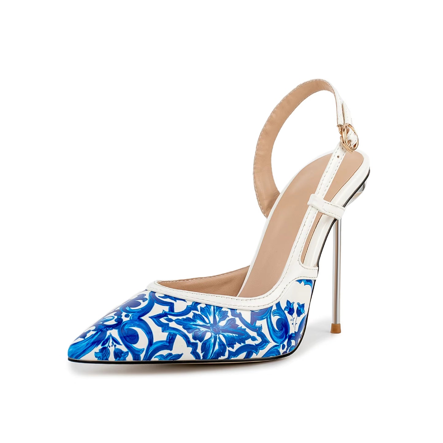 Women's Patent Leather Stiletto Heels Oil Painting Pointy Toe Pumps Fall Summer Autumn Formal Upper Material PU Insole