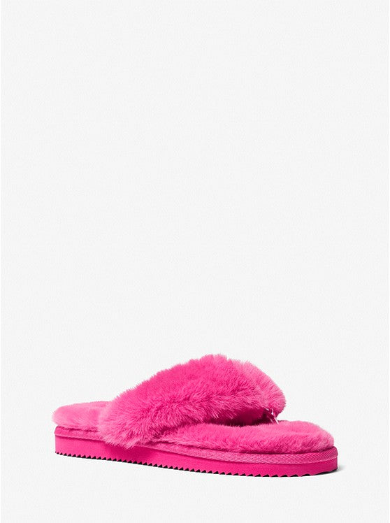 2025 Comfortable Outdoor Sandals Winter Warm Faux Fur Slippers Breathable EVA Insole Anti-Slip Plush Wool Material