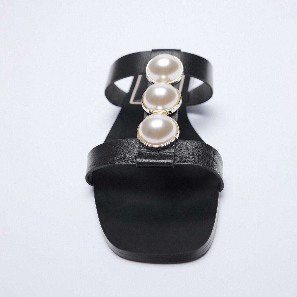 2025 Summer Pearl H Letter Women's Flat slippers Rome Beach Ladies Platform Sandals Women Shoe Manufacturer Custom Flat Sandals