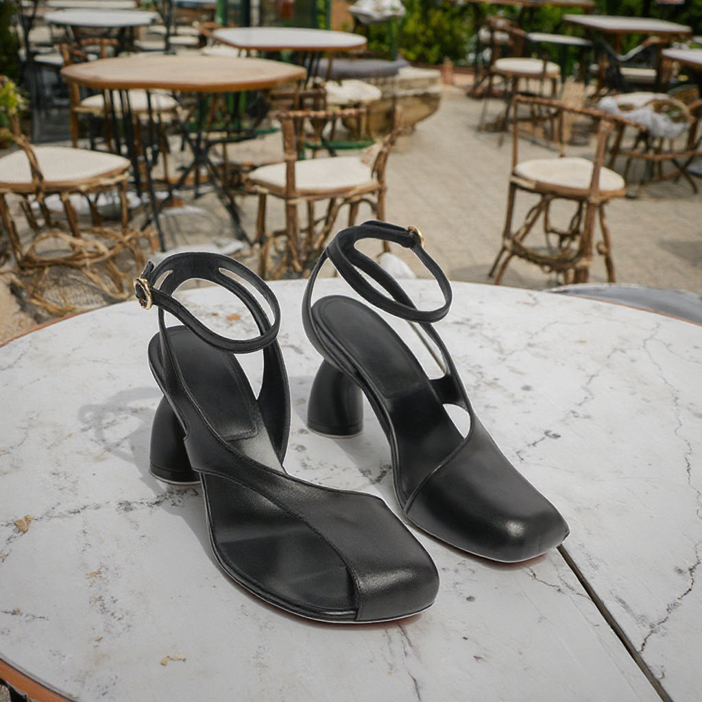 Designer Summer Sandals for Women Famous Brands Roman Genuine Leather Clip-Toe/Split-Toe High Custom Heels Upper Position