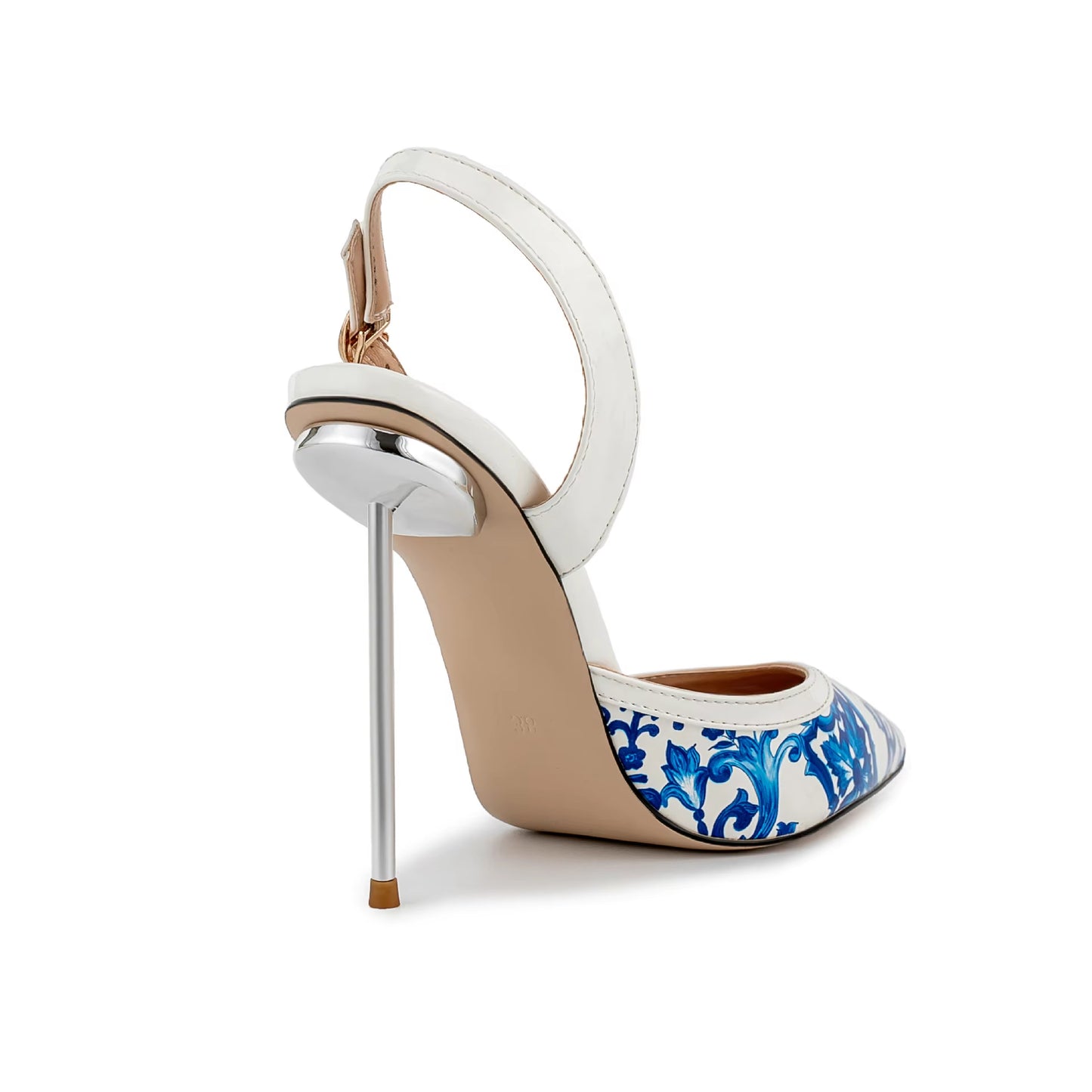 Women's Patent Leather Stiletto Heels Oil Painting Pointy Toe Pumps Fall Summer Autumn Formal Upper Material PU Insole