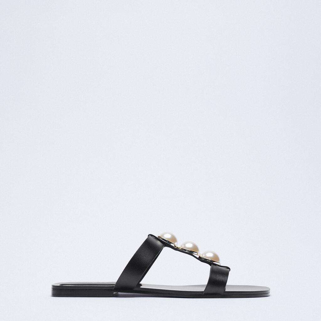 2025 Summer Pearl H Letter Women's Flat slippers Rome Beach Ladies Platform Sandals Women Shoe Manufacturer Custom Flat Sandals