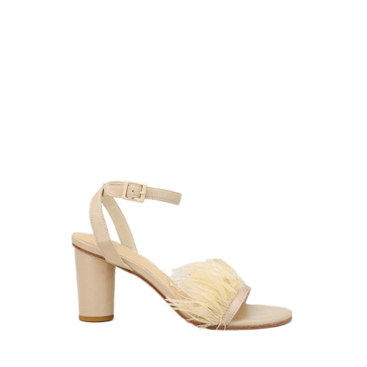 Muti-Color Donna Summer Sexy Sandals Piume Slingback Stiletto Feather Mules Kitten Heels Anti-slip Tacco Alto Piume Kitten Heels