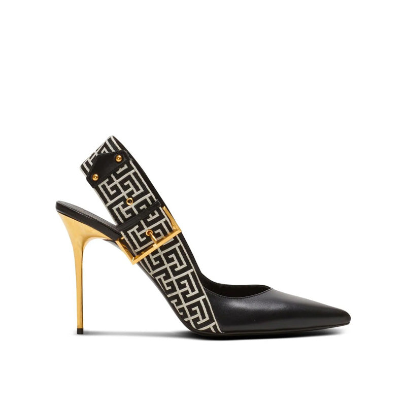 2025 Women's Gold Genuine Leather Stiletto Heel Shoes Soft Summer High Heels Pointed Toe Buckle-Fastening Thin
