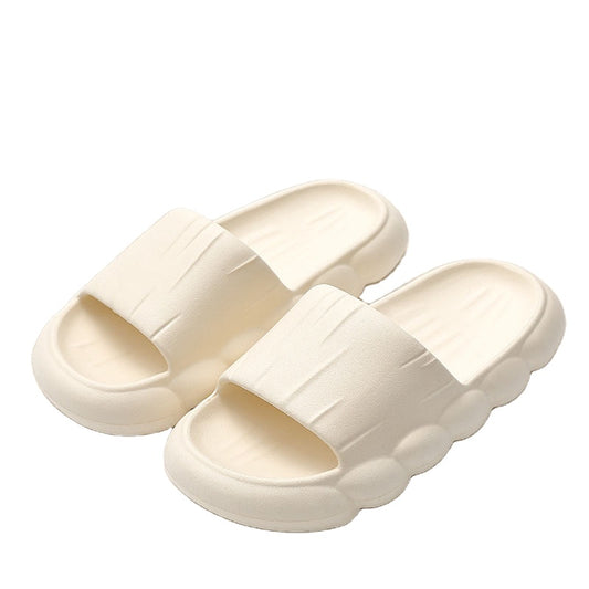 Summer Fashion Ladies Trendy Beach Bath Slippers for Rain Open Toe EVA Injection Soft Thick Pillow Clouds Slides