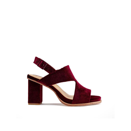 Open Toe Velvet Slides Winter Chunky Heel Sandals with Soft Leather Outdoor Walking Comfortable Block Heel Sexy Style