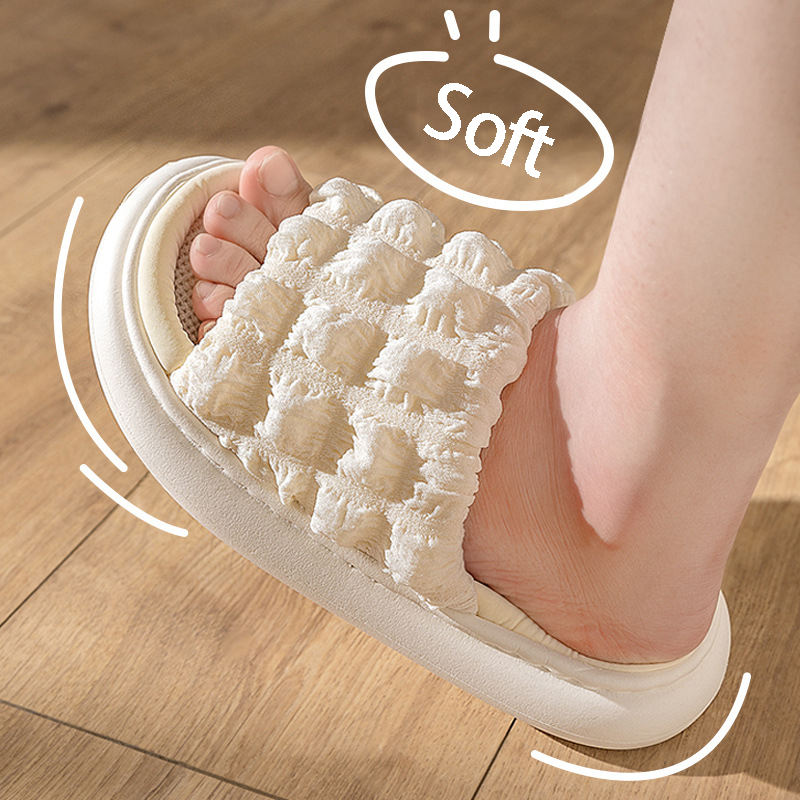 New Linen Women Slippers Four Seasons General Indoor Floor Cotton and Linen Slippers Couple Non-slip Mute Thick Bottom Shoes