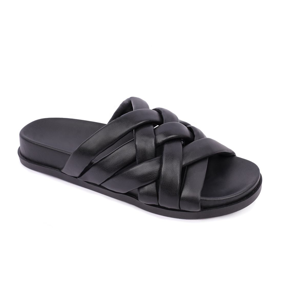 2025 Manufacturer Design PVC Black Flat slippers Ladies Women's Sandals Slipper Women Summer Women Slippers