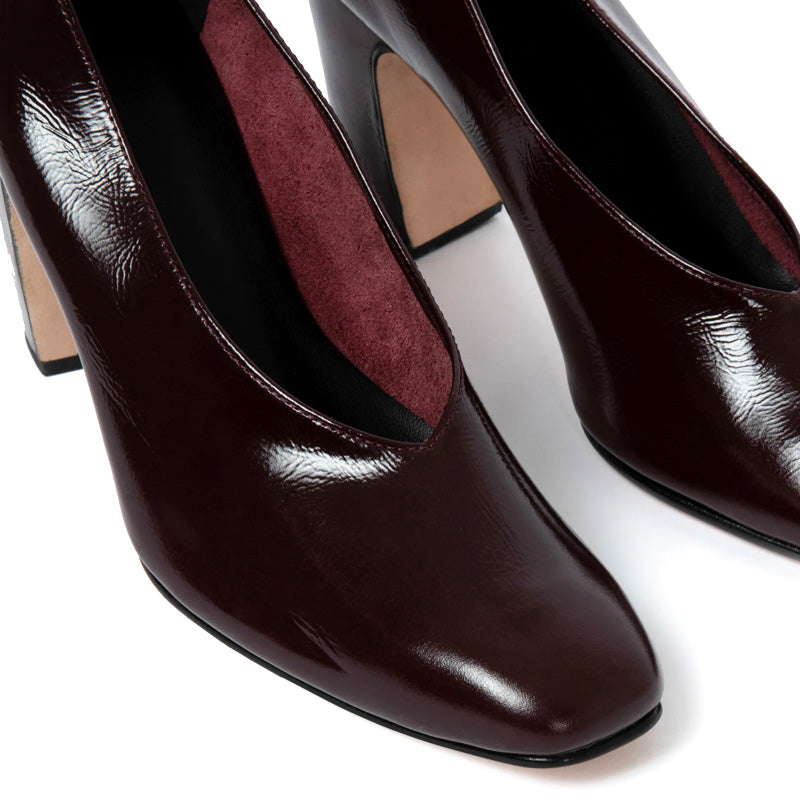 Mature Women Vintage Genuine Leather High Heel Shoes Ankle Work Pumps Thin Light Comfortable Daily Office Use Winter