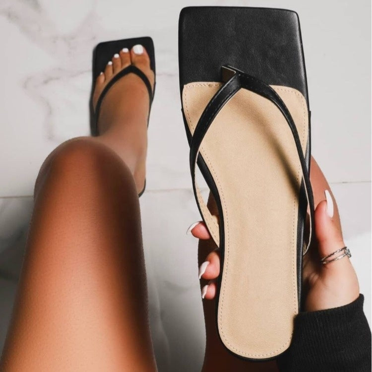 High Heel Sandals Women Factory Designed Open Toe Python Pattern Flip Flops Outdoor Use Rubber Summer Style OEM/ODM