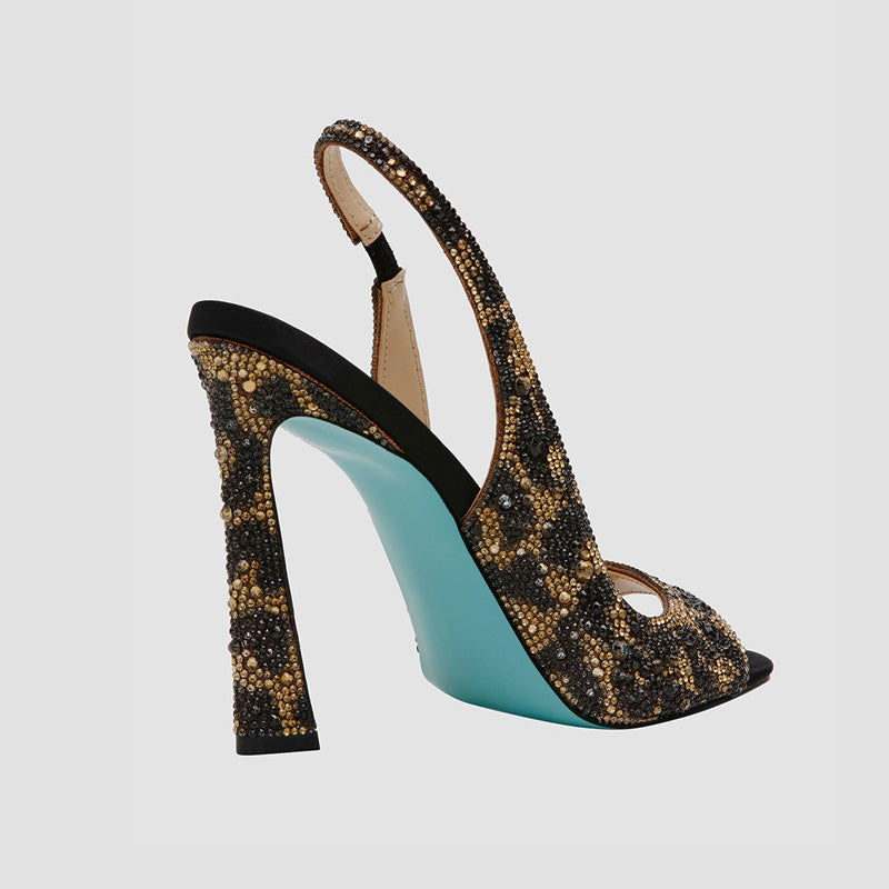 Sole Color Heels Pumps Women's High Heel Stiletto Pumps Sexy Peep Toe Blue Bottom Slingback Sandals Summer Dress Heels