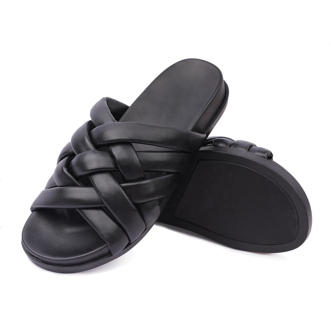 2025 Manufacturer Design PVC Black Flat slippers Ladies Women's Sandals Slipper Women Summer Women Slippers