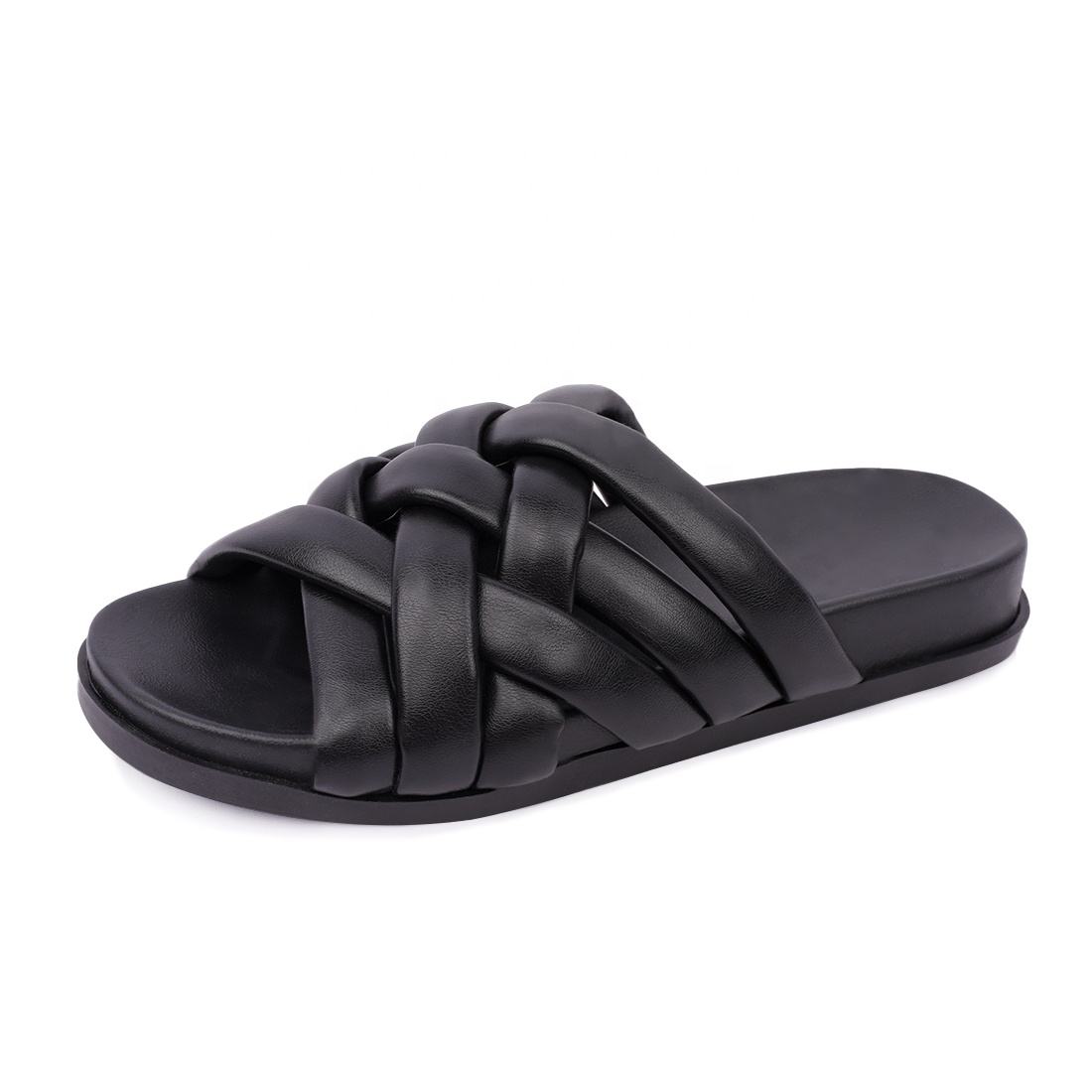 2025 Manufacturer Design PVC Black Flat slippers Ladies Women's Sandals Slipper Women Summer Women Slippers