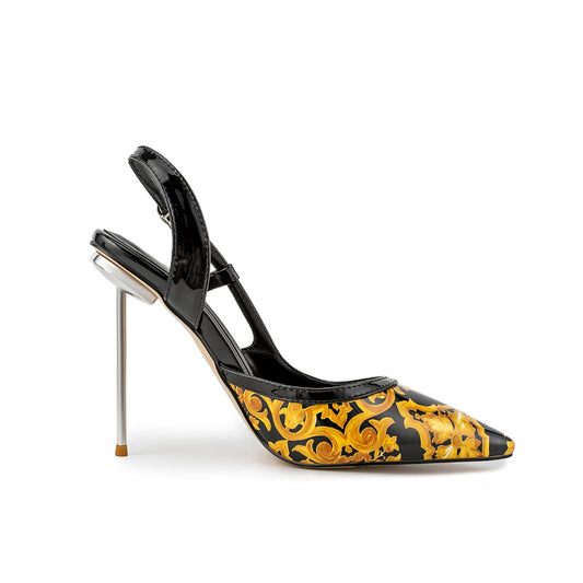 Women's Patent Leather Stiletto Heels Oil Painting Pointy Toe Pumps Fall Summer Autumn Formal Upper Material PU Insole