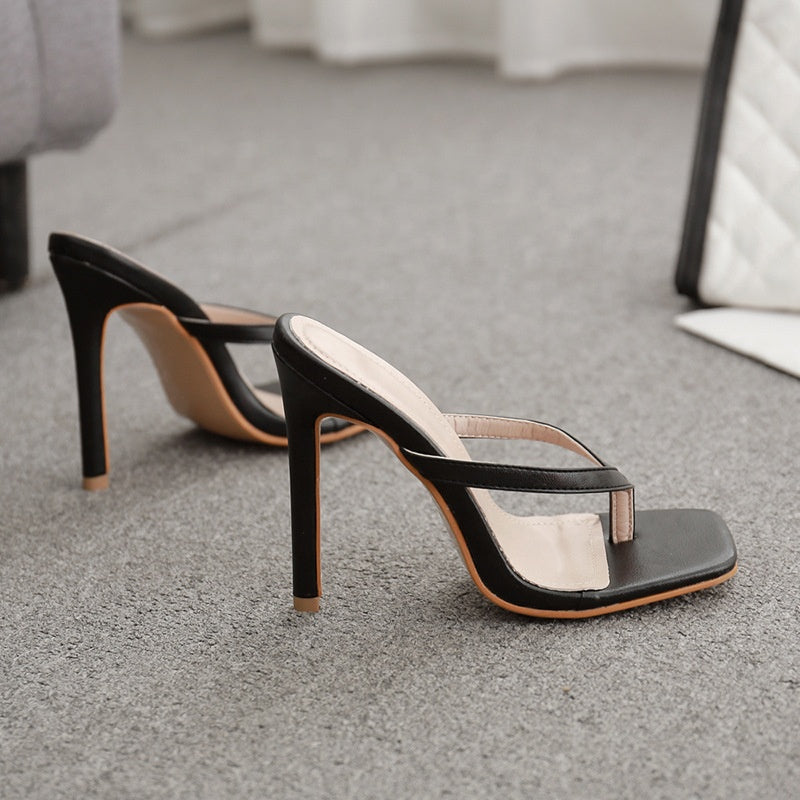 High Heel Sandals Women Factory Designed Open Toe Python Pattern Flip Flops Outdoor Use Rubber Summer Style OEM/ODM