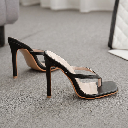 High Heel Sandals Women Factory Designed Open Toe Python Pattern Flip Flops Outdoor Use Rubber Summer Style OEM/ODM