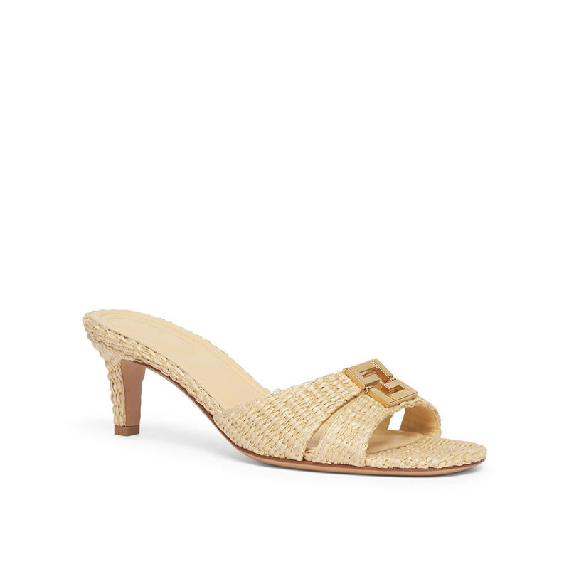 Woven Heels Pumps Women's Summer Woven Flat Slides Ladies Woven Casual Home Sandals and Slippers for Beach Use