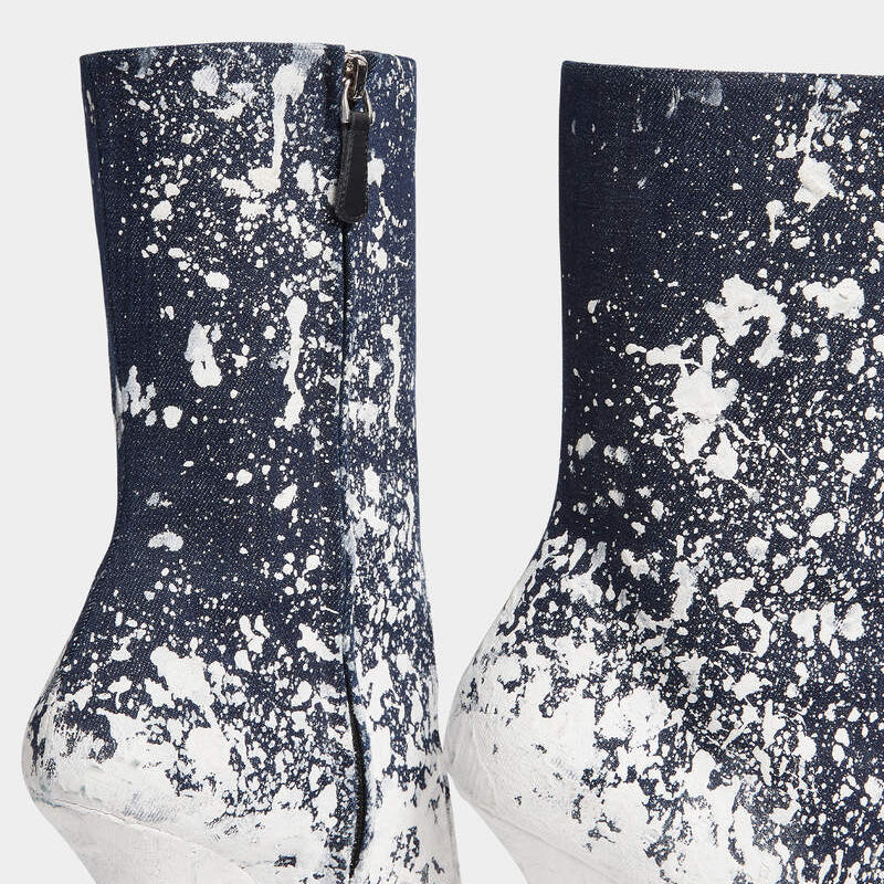 2025 Winter Women's Fashion Ankle-Height Sequin Boots Zipped High Heels Genuine Leather Lining Sexy Party ArtisticAnkle Boots